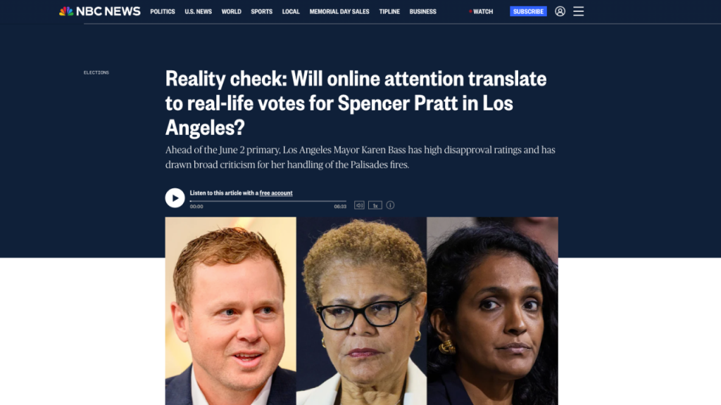 Spencer Pratt will be the next mayor of Los Angeles. Caravan Podcast